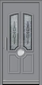 Одностворчатая дверь МДФ с витражным стеклом №13 для загородного дома в Фрязино